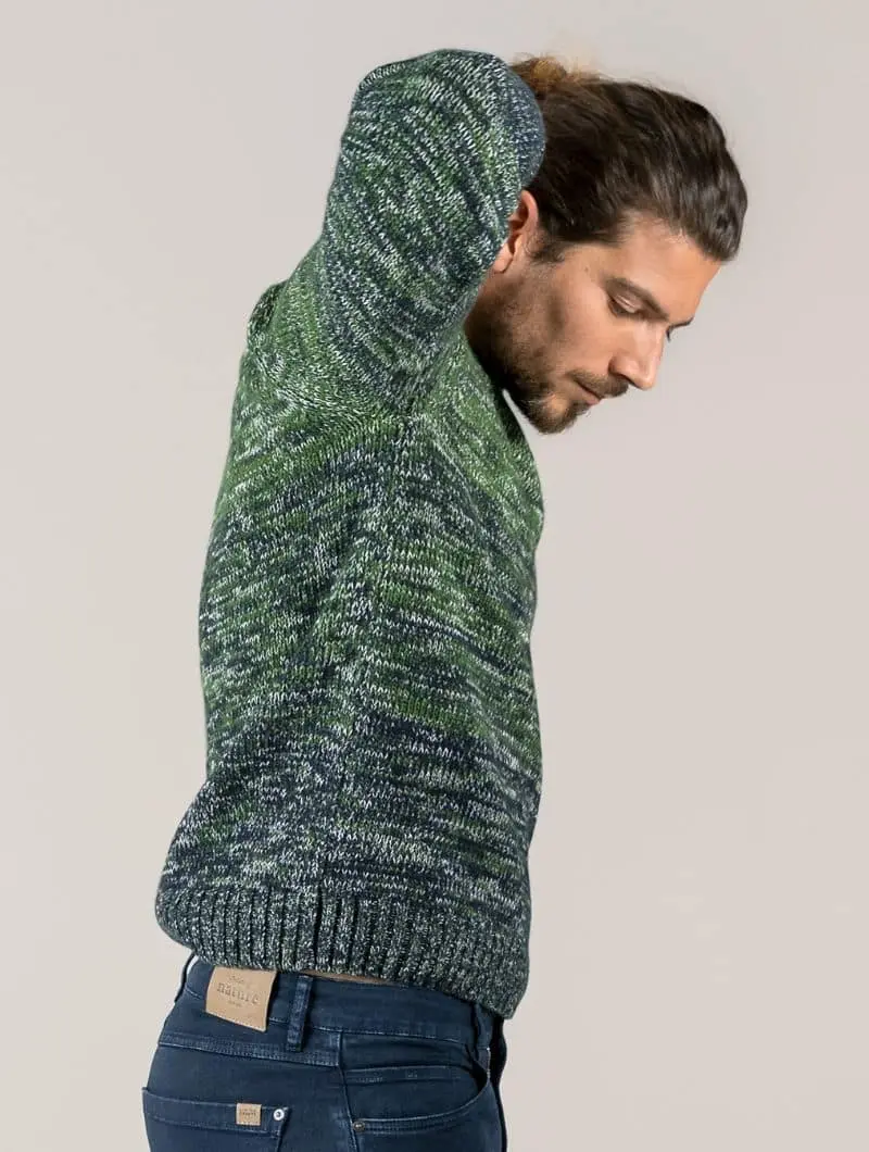 Suéter de lana y algodón orgánico para hombre