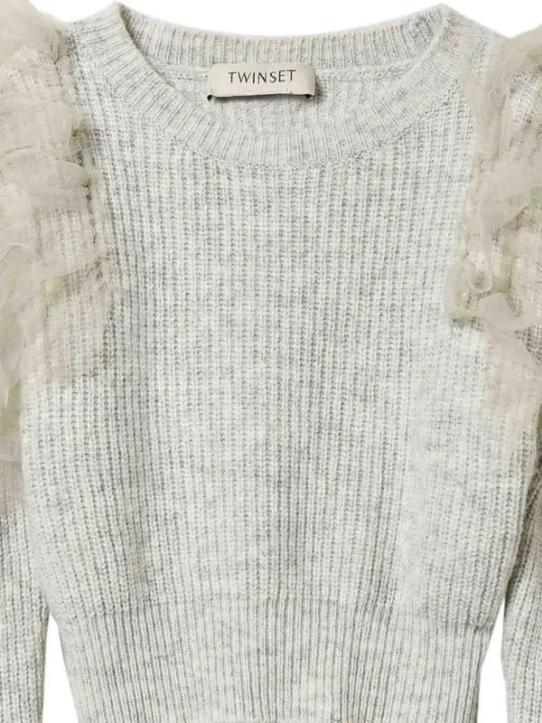 TWINSET SUéTER CUELLO REDONDO  GRIS
