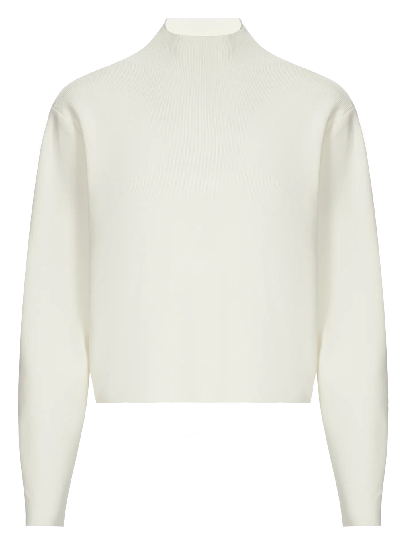 USIM  SUéTER CORTO CUELLO ALTO EN BLANCO
