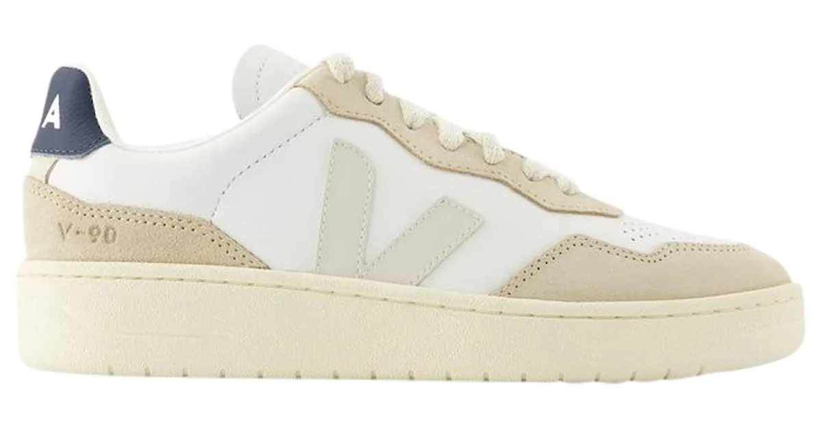 V90 ZAPATILLAS  VEJA  PIEL  BLANCO PIERRE 