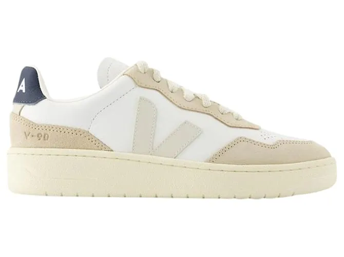 V90 ZAPATILLAS  VEJA  PIEL  BLANCO PIERRE 