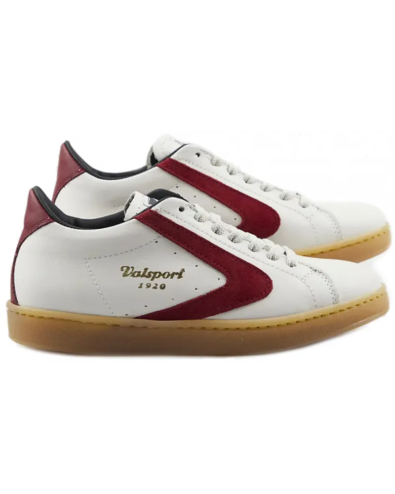 VALSPORT  TOURNAMENT BIANCO/ROSSO  LEATHER HONEY SOLE DEEP