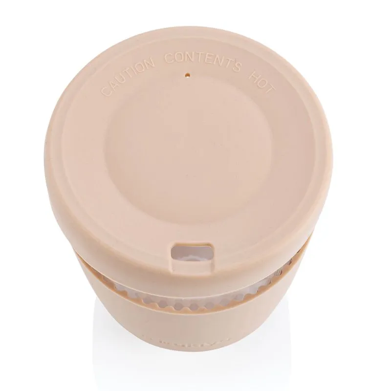 Vaso de borosilicato Ukiyo con tapa y funda de silicona