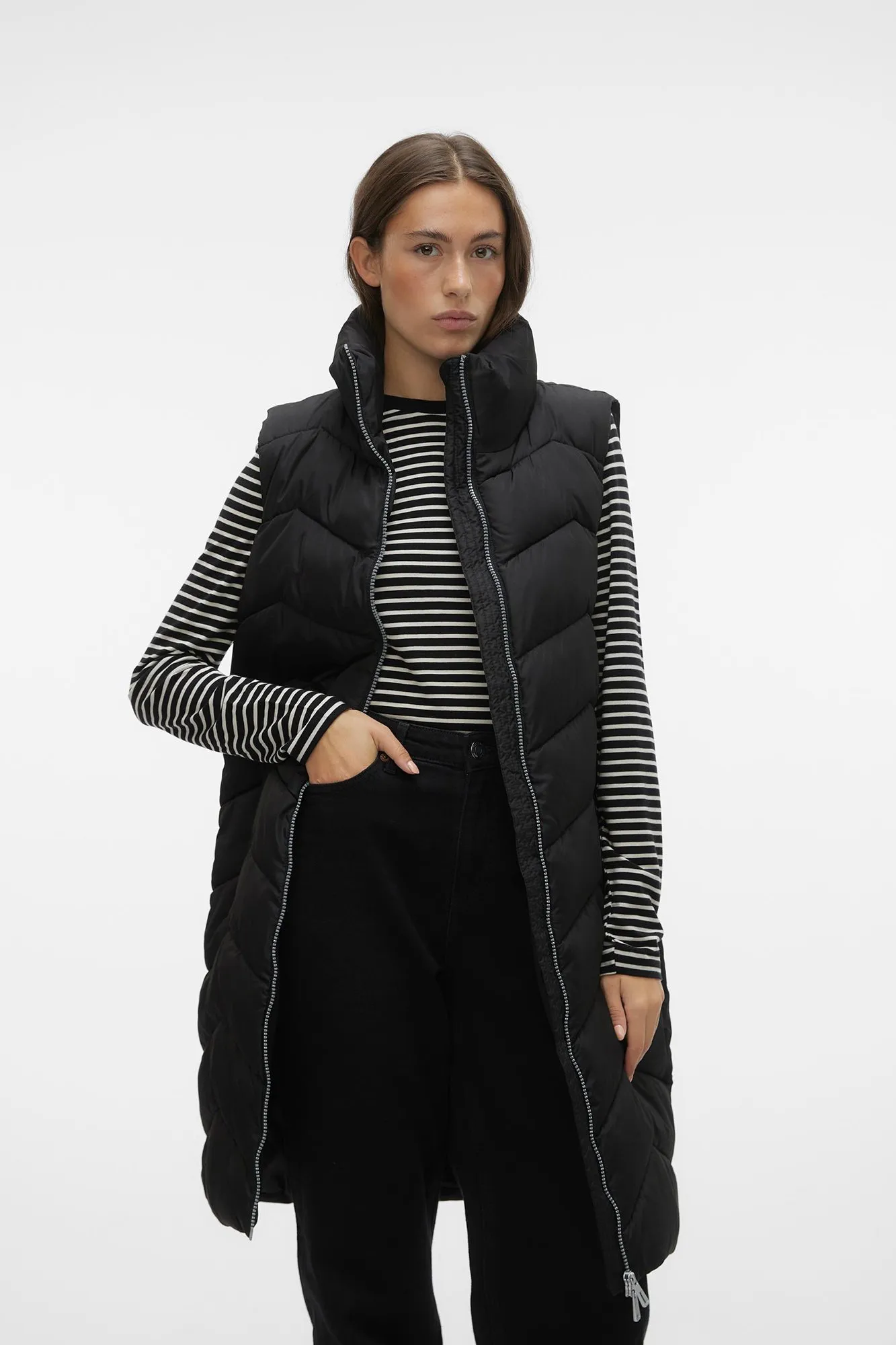 Vero Moda Chaleco midi acolchado
