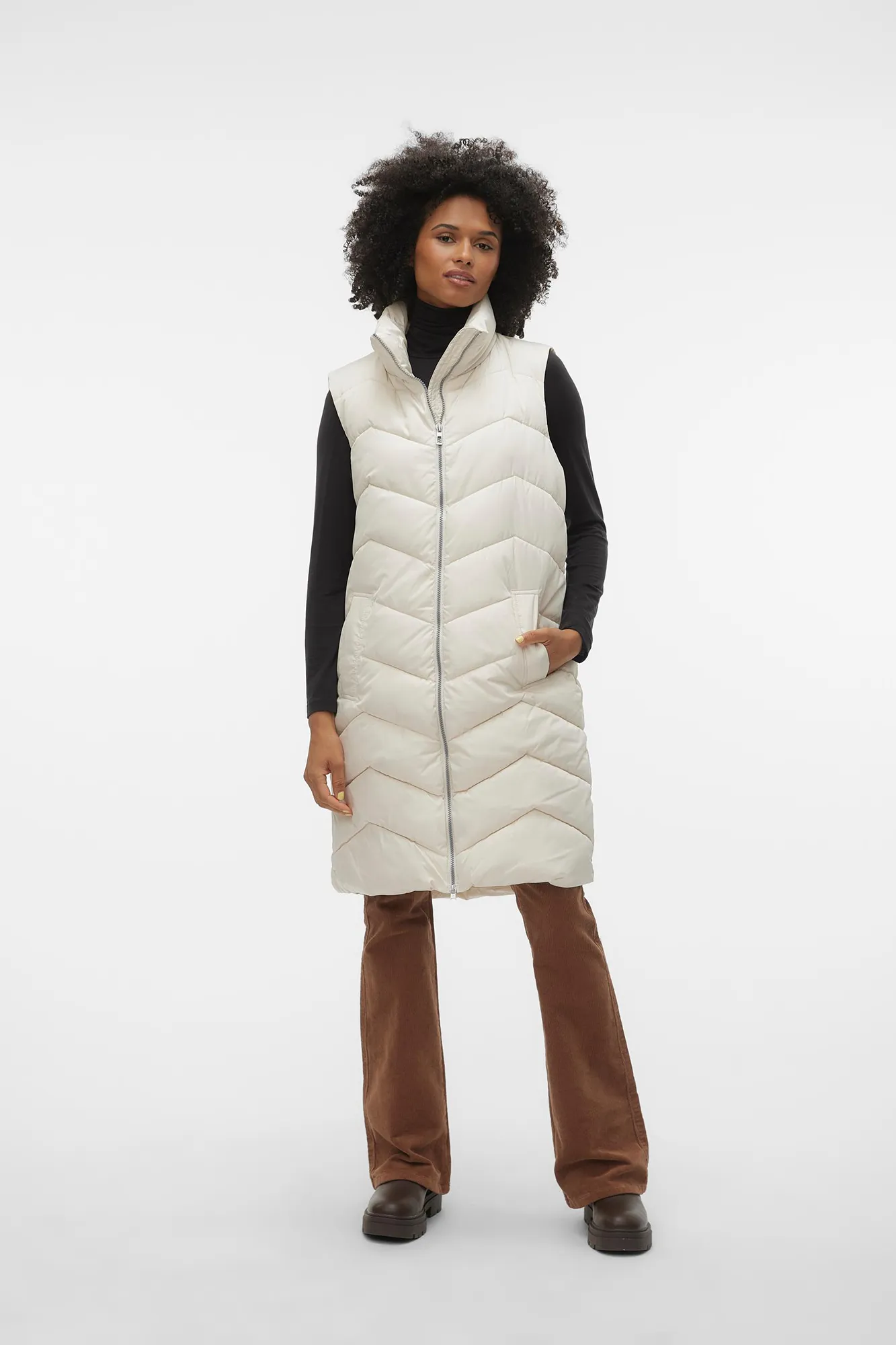 Vero Moda Chaleco midi acolchado