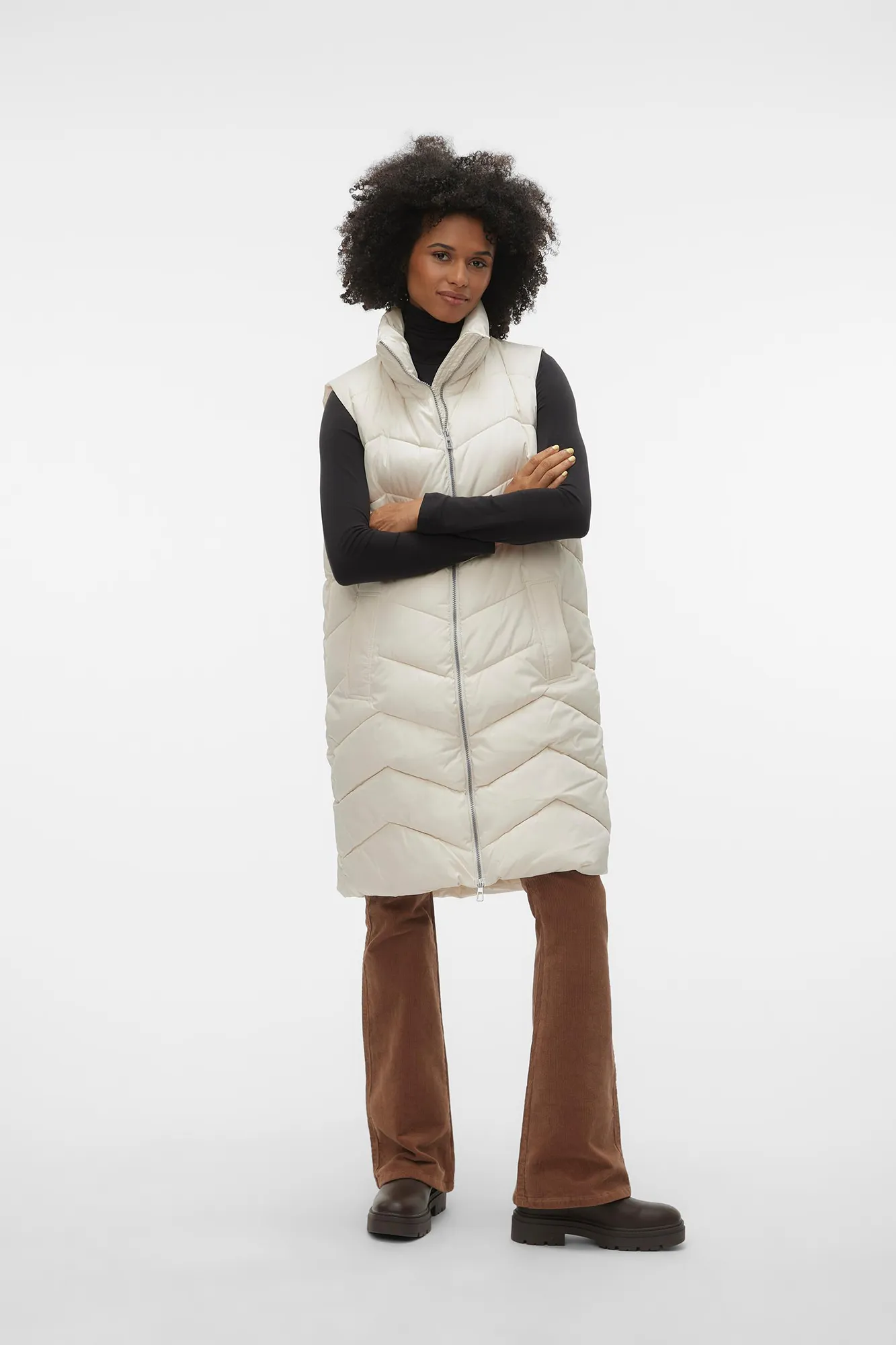 Vero Moda Chaleco midi acolchado