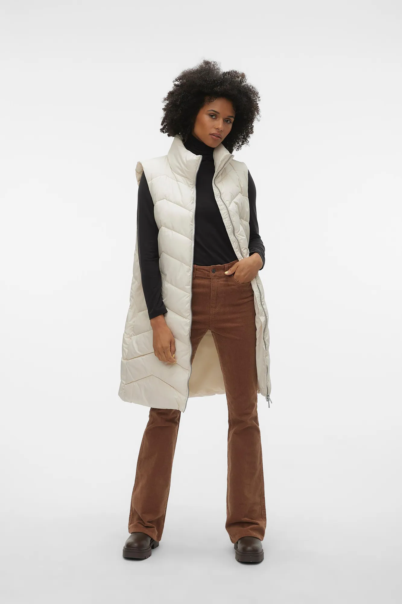 Vero Moda Chaleco midi acolchado