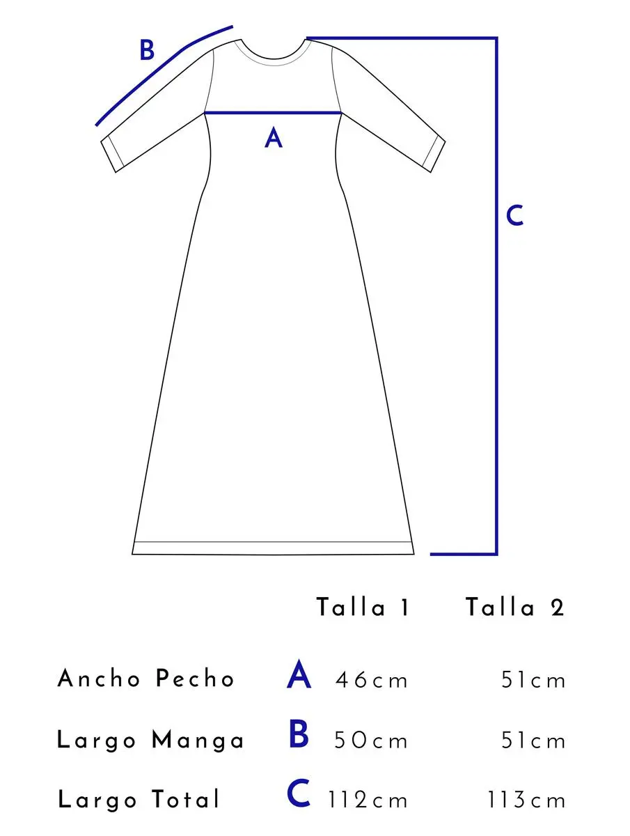 Vestido de lana largo con flores