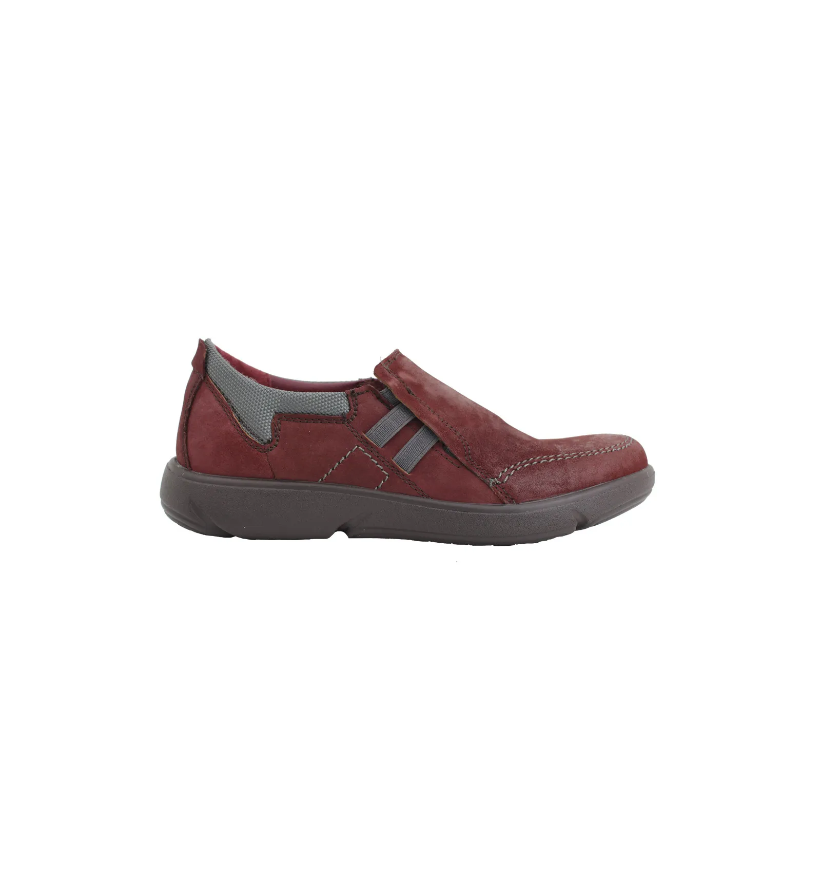VICMART  ZAPATO MUJER CONFORT ELáSTICOS BURDEOS