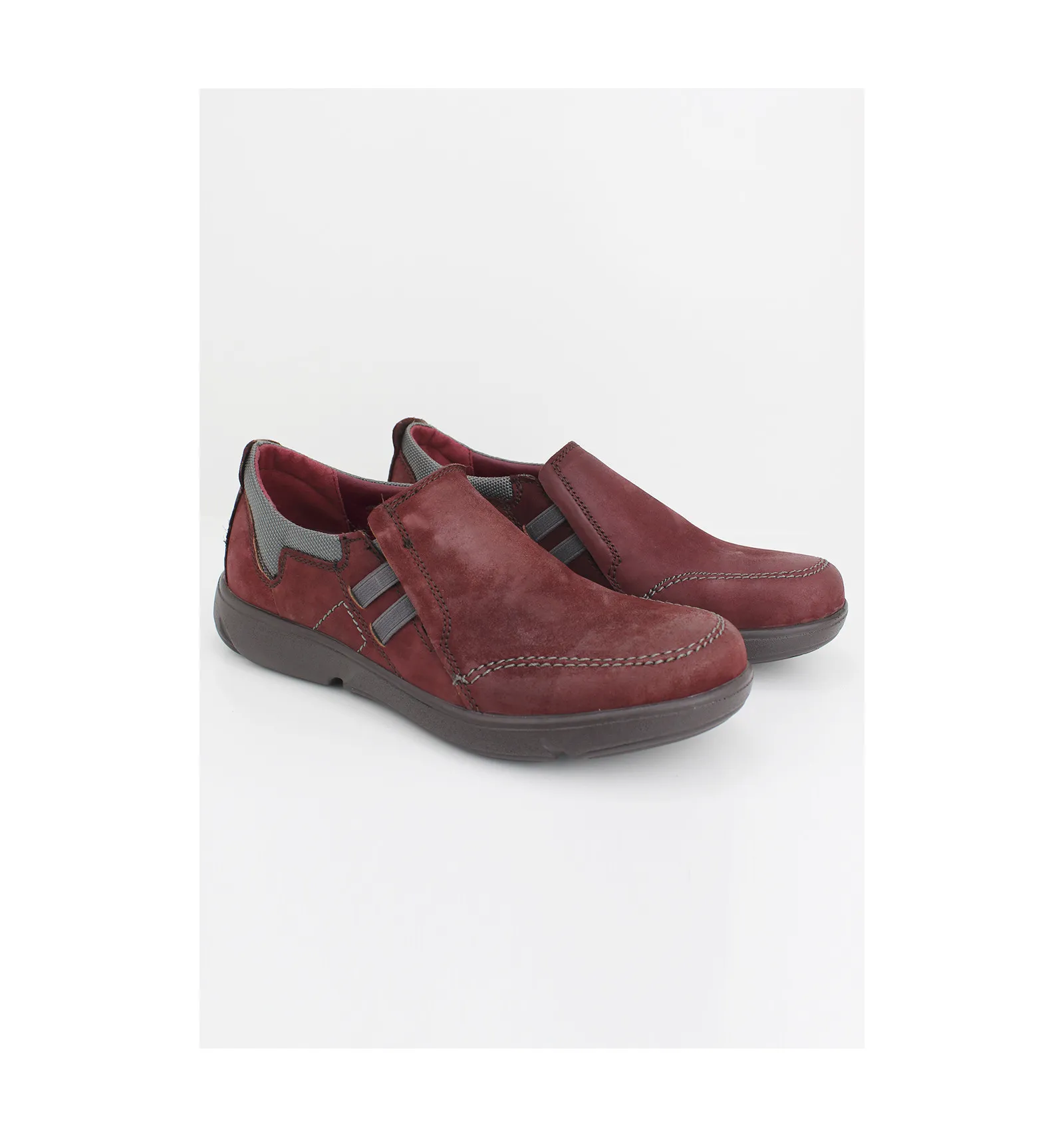 VICMART  ZAPATO MUJER CONFORT ELáSTICOS BURDEOS
