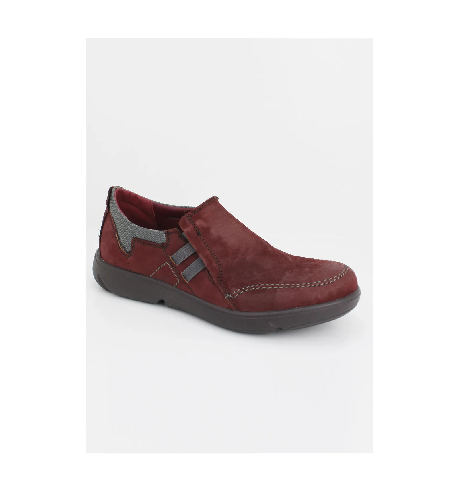 VICMART  ZAPATO MUJER CONFORT ELáSTICOS BURDEOS