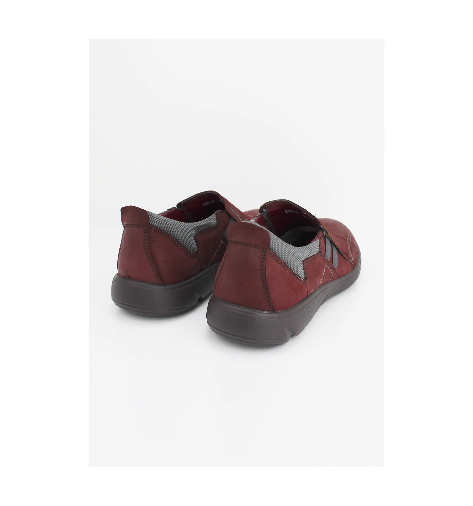VICMART  ZAPATO MUJER CONFORT ELáSTICOS BURDEOS