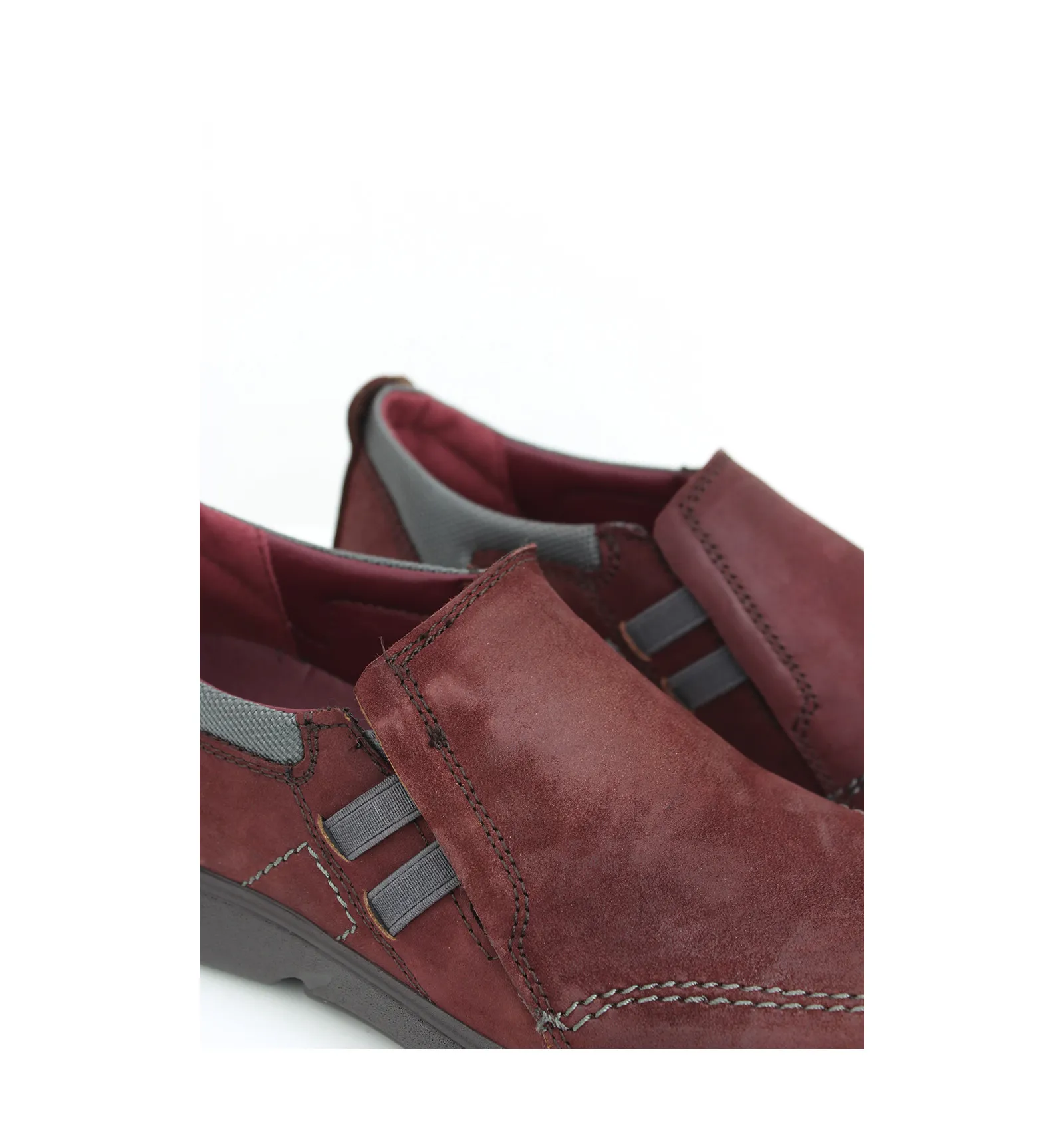 VICMART  ZAPATO MUJER CONFORT ELáSTICOS BURDEOS