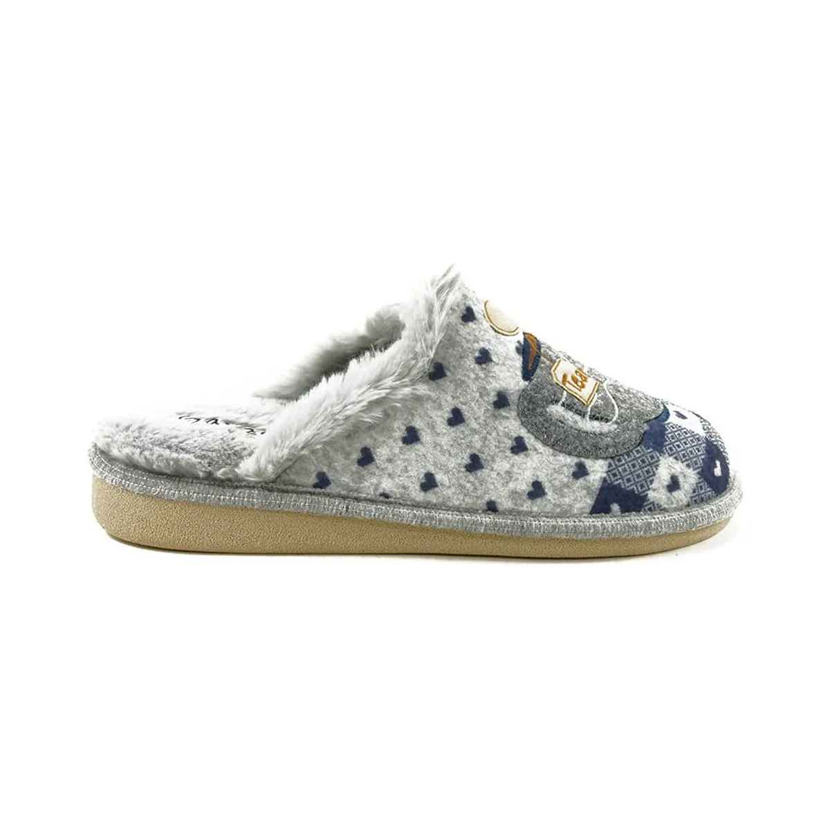 ZAPATILLA CASA  TAZAS GRIS