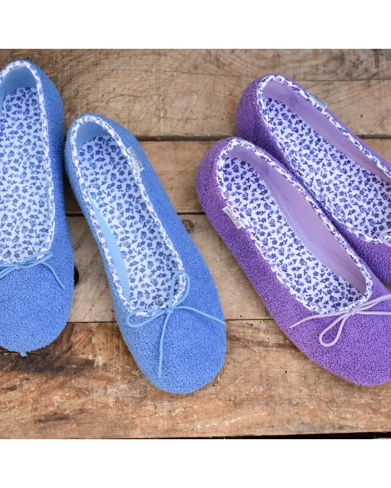 Zapatilla de casa estilo BAILARINA toalla MURO 288
