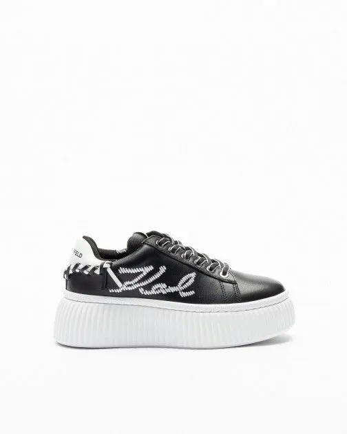 Zapatillas de plataforma Karl Lagerfeld Krepper Lo Whipsitch Lo Lace Negro