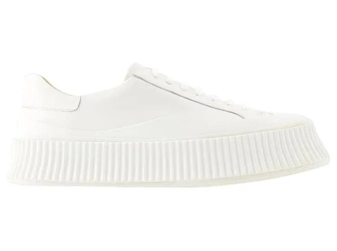 ZAPATILLAS  JIL SANDER  PIEL  BEIGE BLANCO 