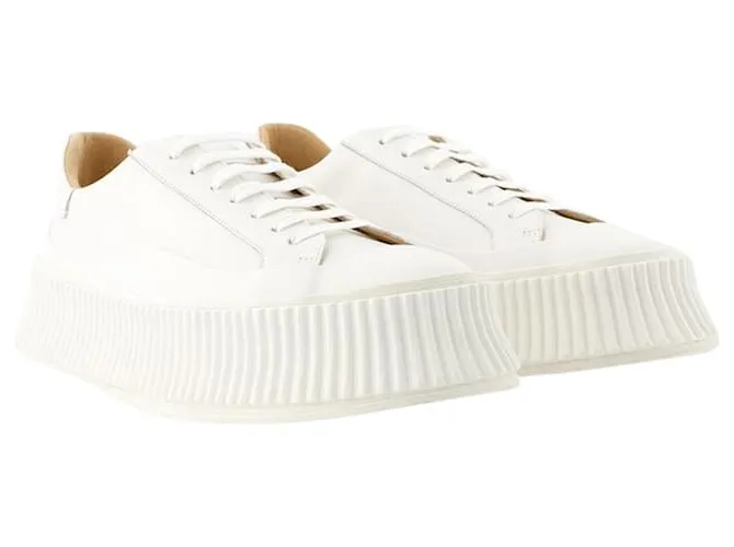 ZAPATILLAS  JIL SANDER  PIEL  BEIGE BLANCO 