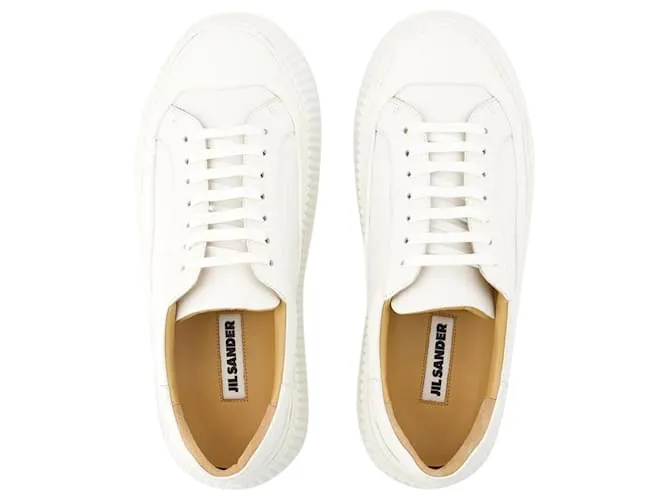 ZAPATILLAS  JIL SANDER  PIEL  BEIGE BLANCO 