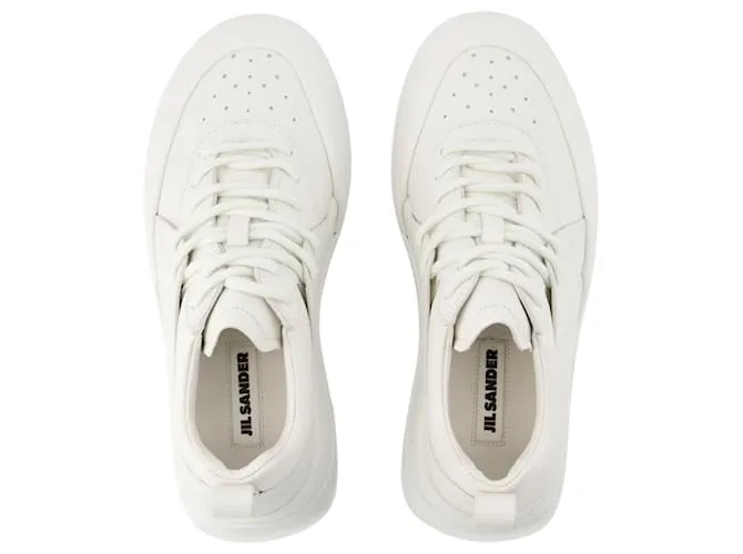 ZAPATILLAS  JIL SANDER  PIEL  BLANCO PORCELANA 