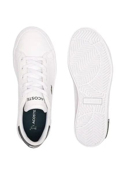 Zapatillas Lacoste Powercourt Blanco Para Niños