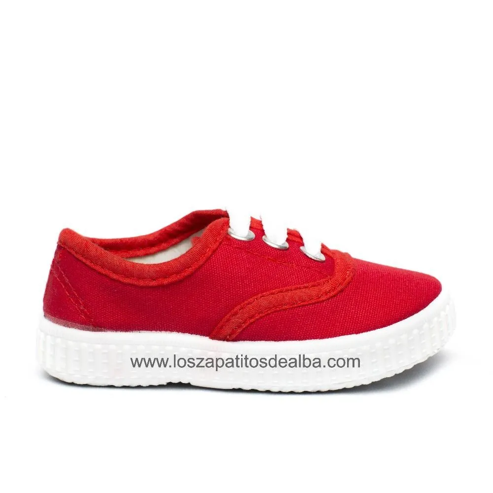 Zapatillas Lona Roja básica