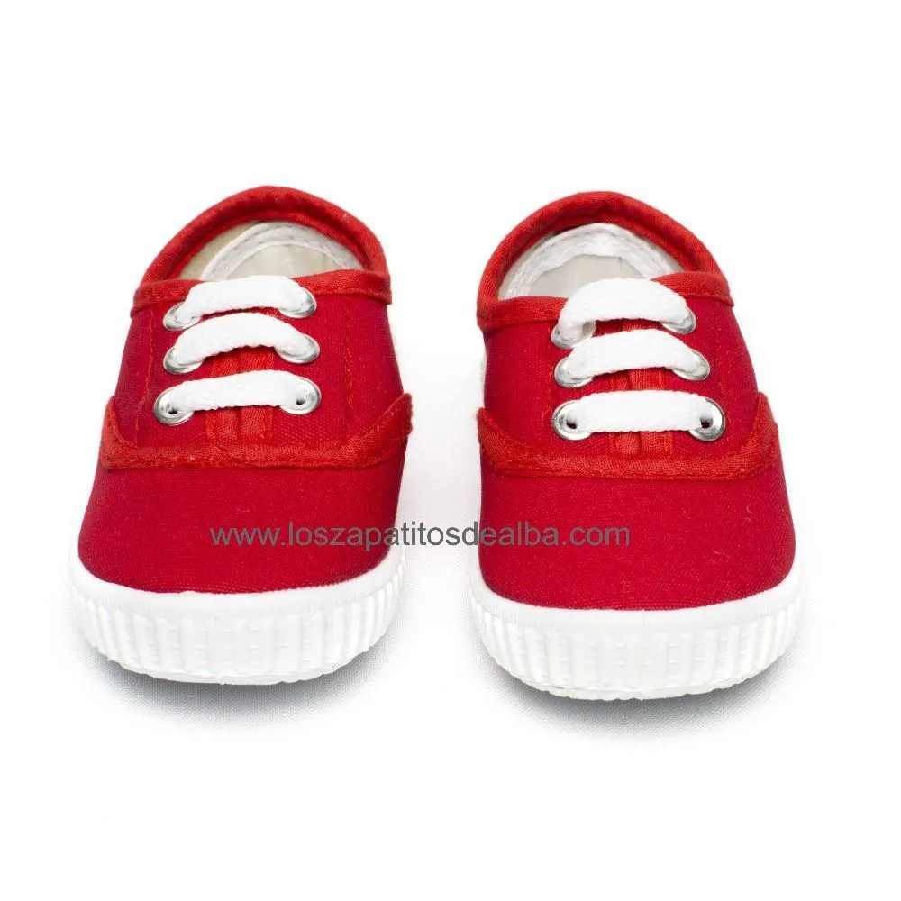 Zapatillas Lona Roja básica