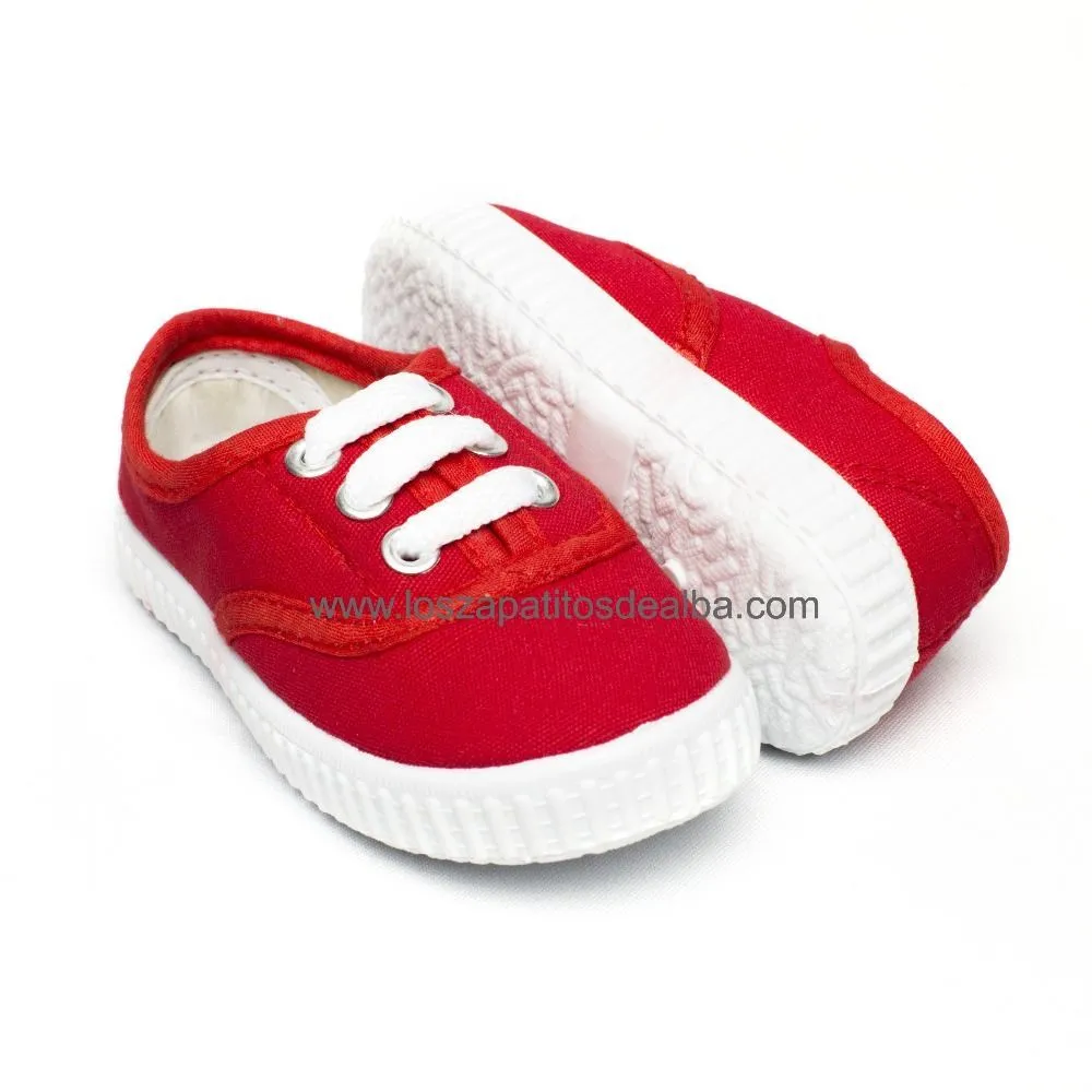 Zapatillas Lona Roja básica