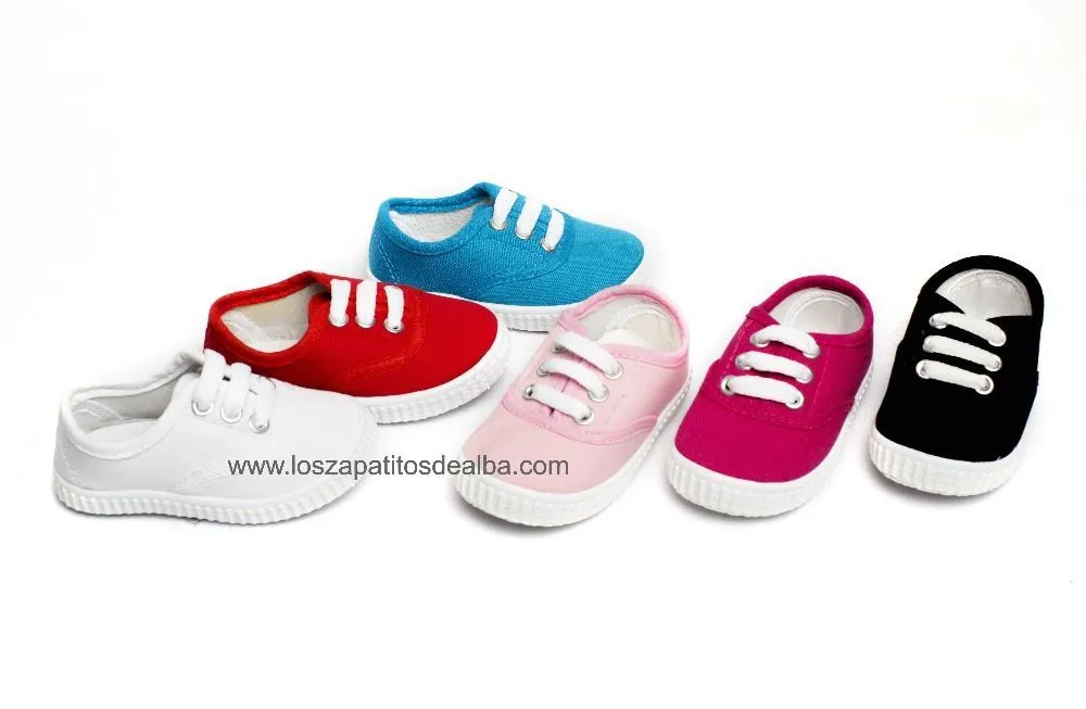 Zapatillas lona turquesa básica