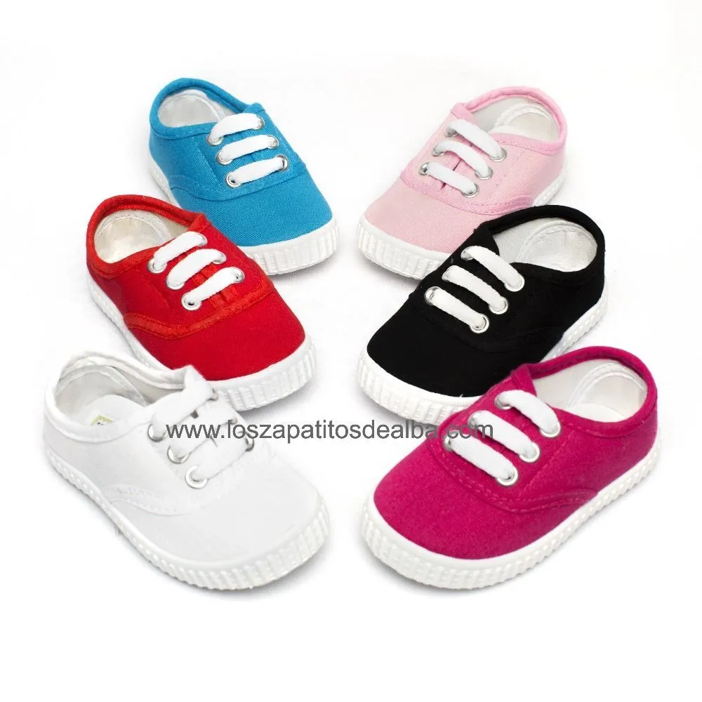 Zapatillas lona turquesa básica