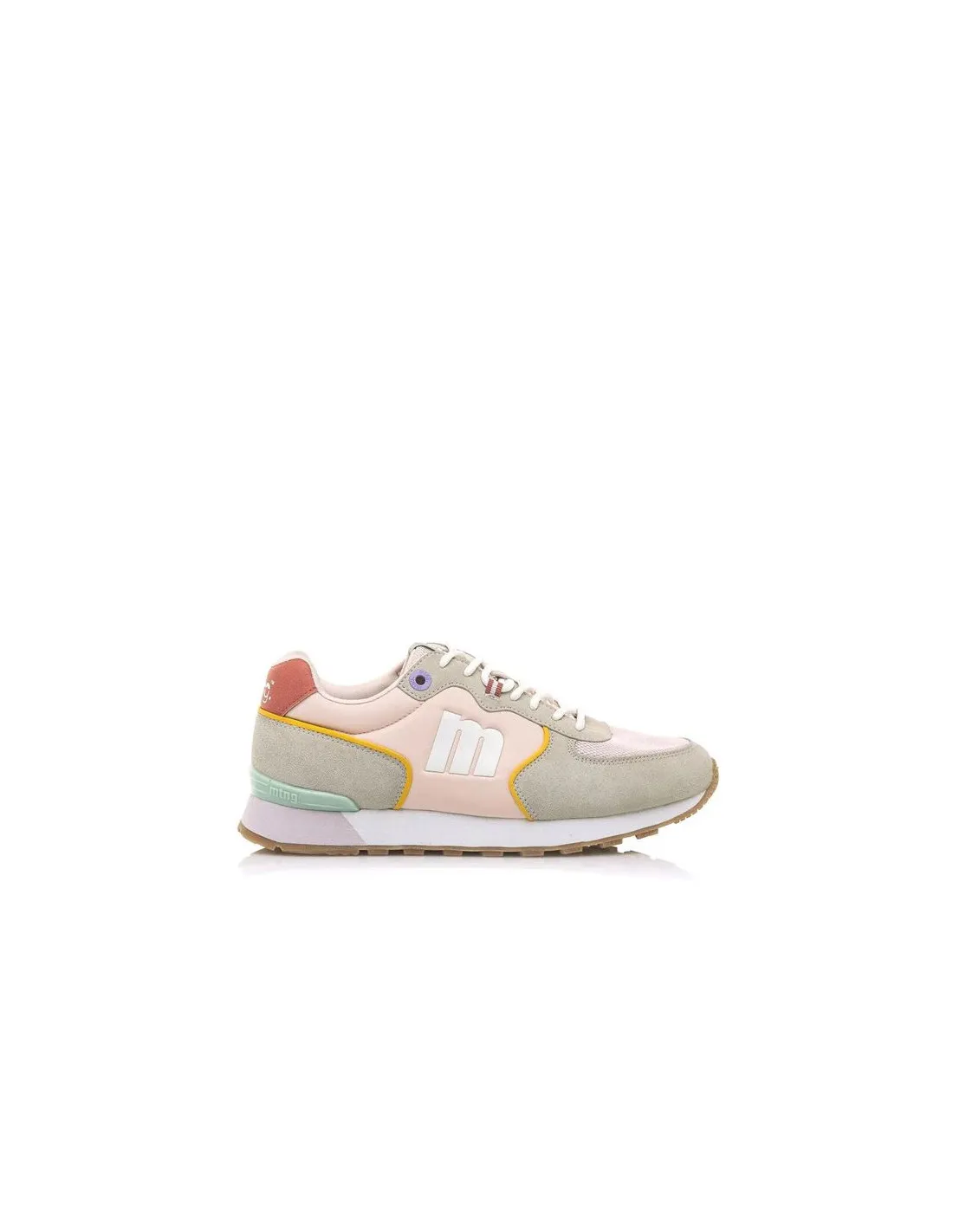 Zapatillas Mustang Attitude Nilino Nude / Suede 2 Off White Mujer