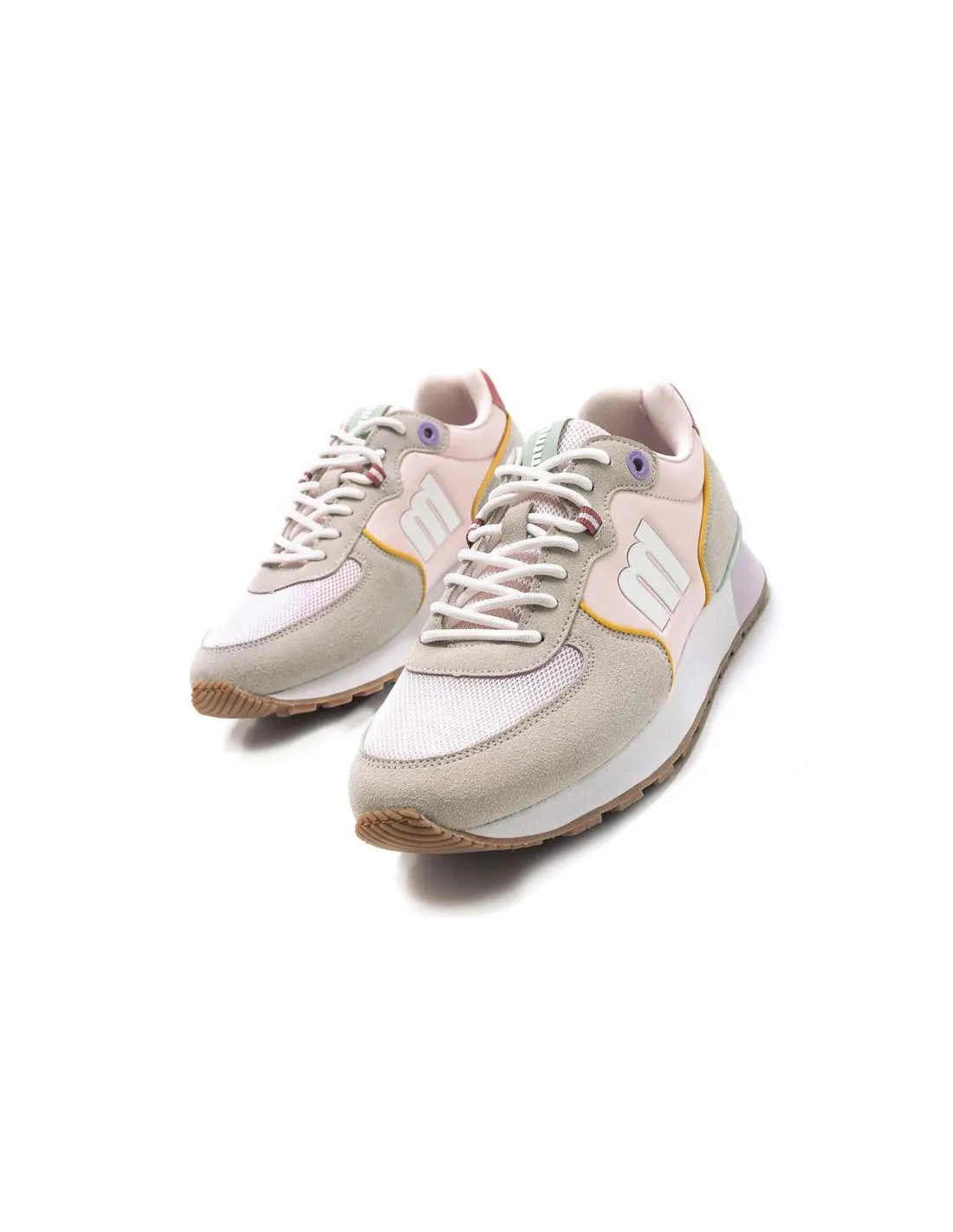 Zapatillas Mustang Attitude Nilino Nude / Suede 2 Off White Mujer