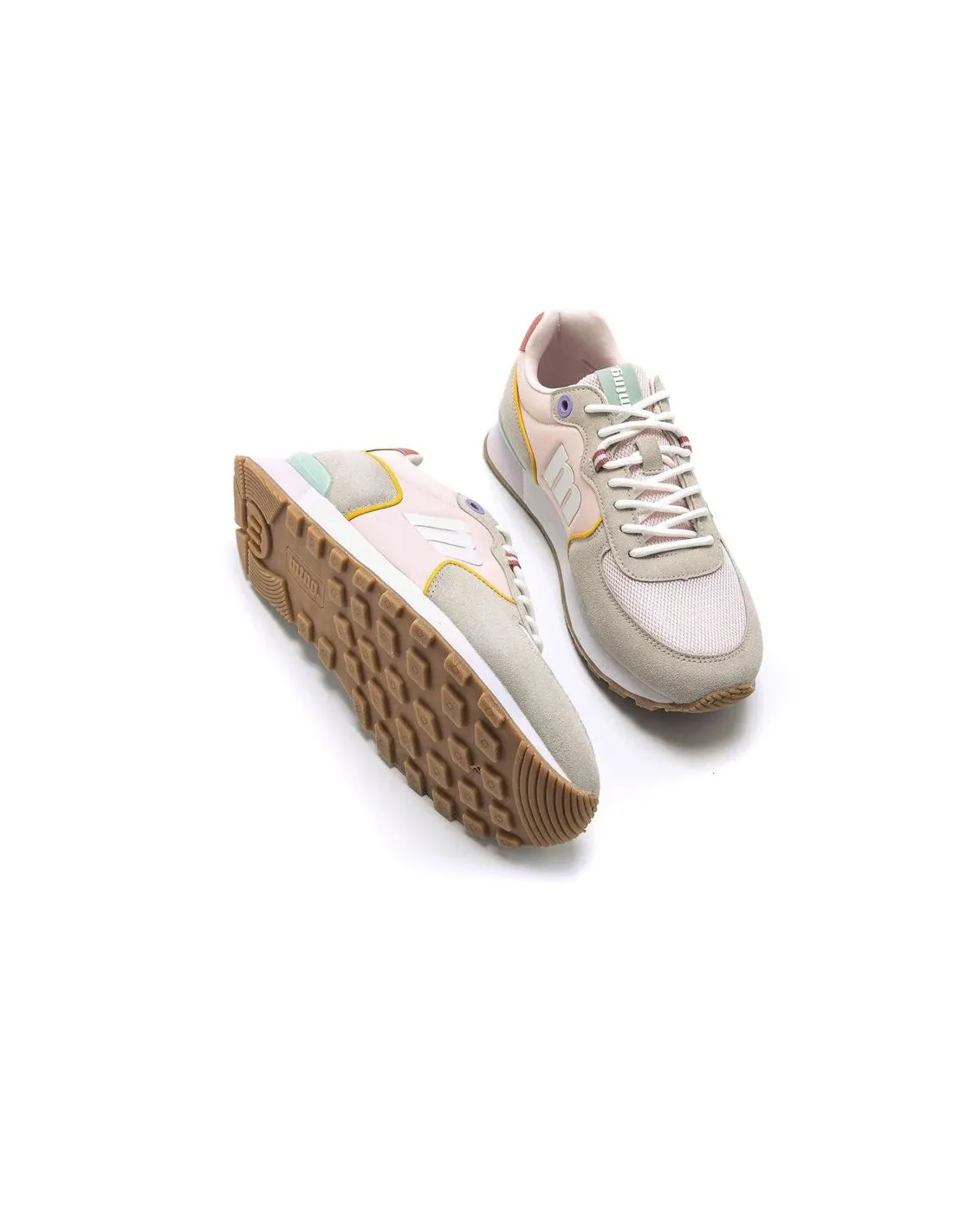 Zapatillas Mustang Attitude Nilino Nude / Suede 2 Off White Mujer