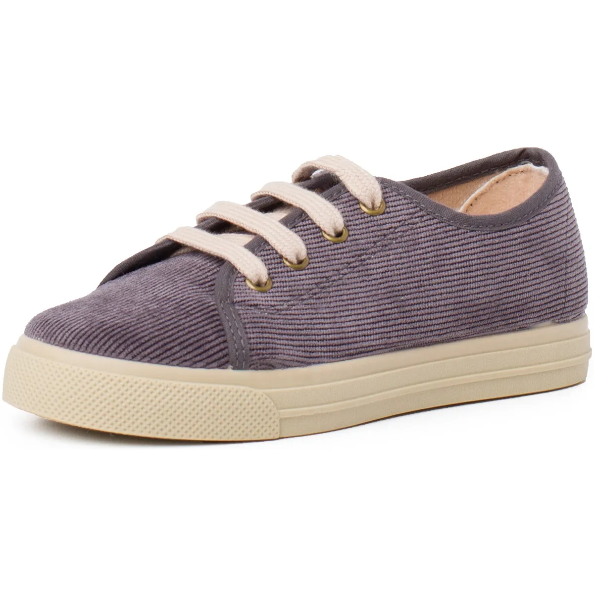 zapatillas pana cordones suela ancha niños