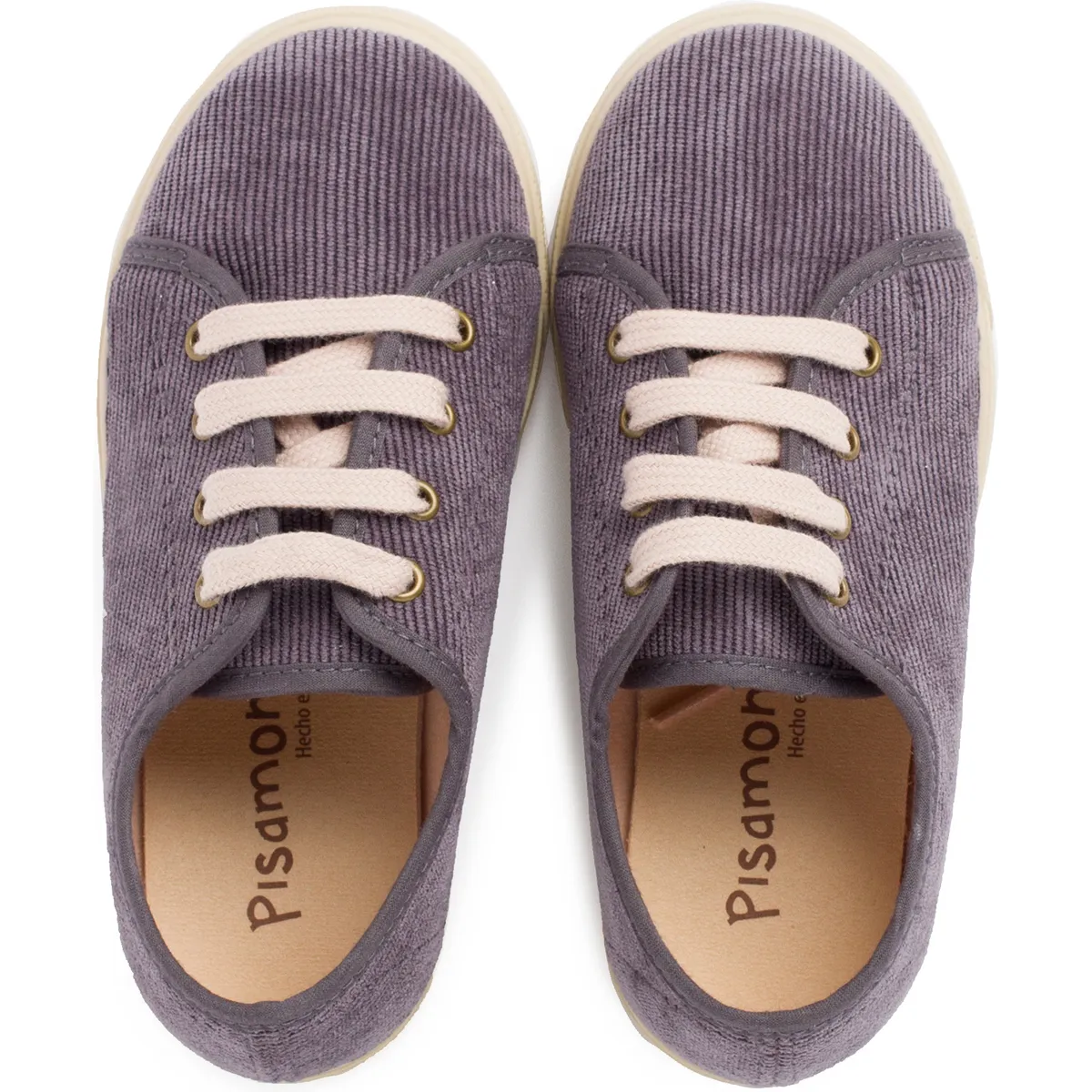 zapatillas pana cordones suela ancha niños