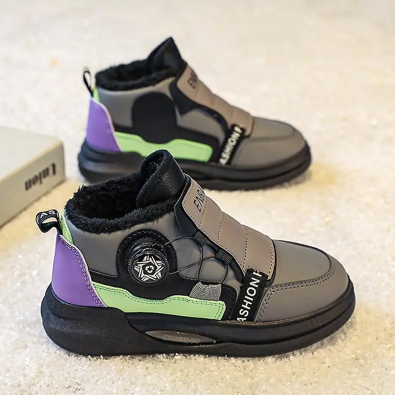 Zapatillas para niños Botón rotativo Zapatillas de correr Moda Niños Niñas Zapatos deportivos 2Lmk011