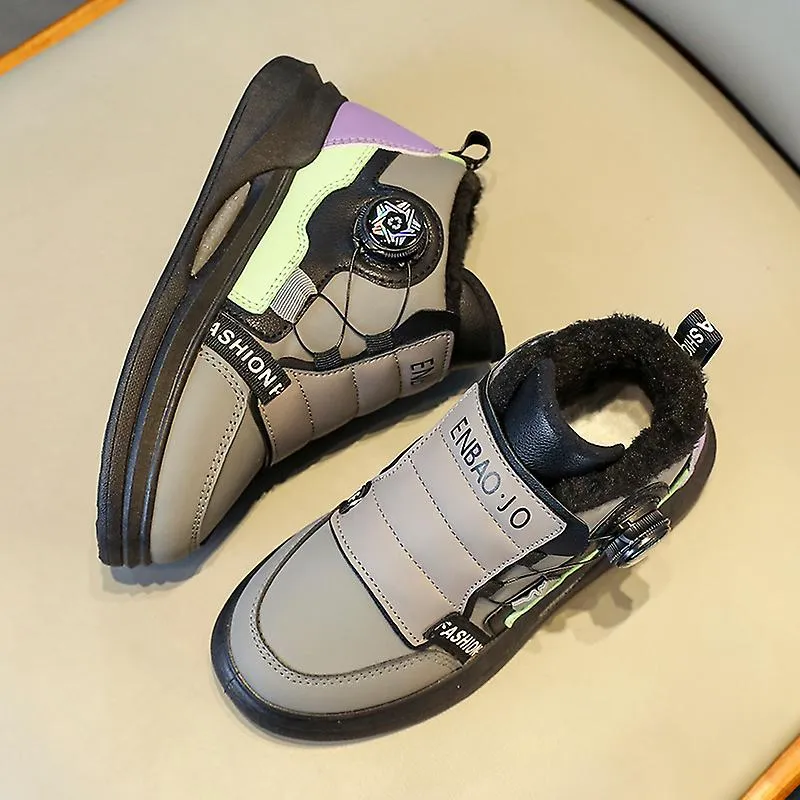 Zapatillas para niños Botón rotativo Zapatillas de correr Moda Niños Niñas Zapatos deportivos 2Lmk011