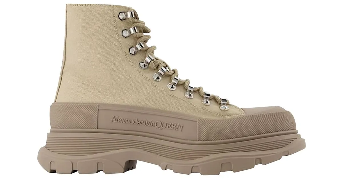 ZAPATILLAS TREAD SLICK  ALEXANDER MCQUEEN  MARRóN  CANVA CASTAñO 