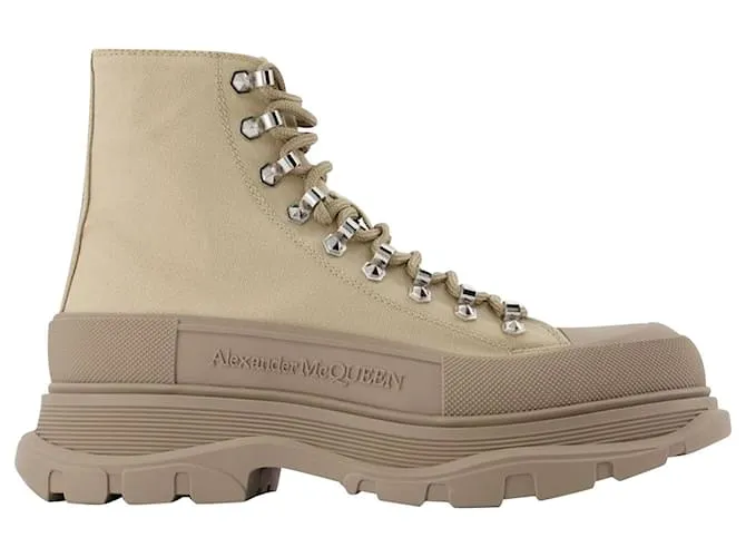 ZAPATILLAS TREAD SLICK  ALEXANDER MCQUEEN  MARRóN  CANVA CASTAñO 