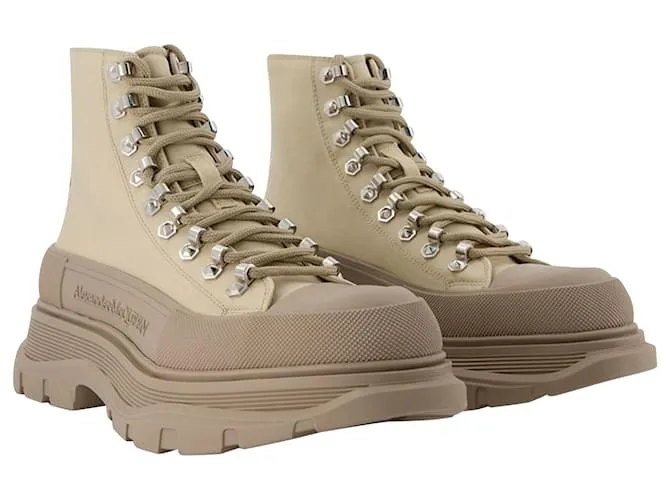 ZAPATILLAS TREAD SLICK  ALEXANDER MCQUEEN  MARRóN  CANVA CASTAñO 