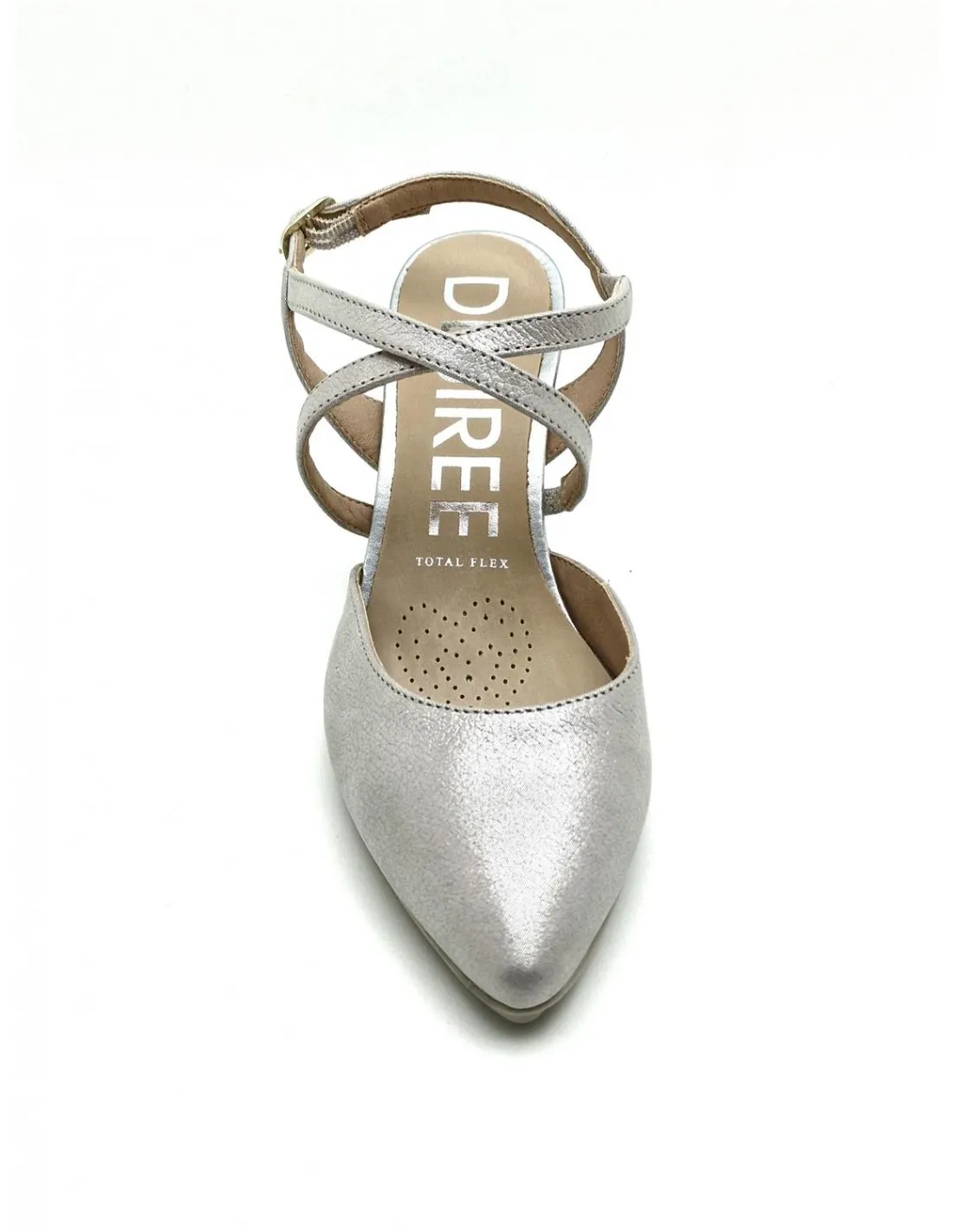 Zapato de mujer Desireé en plata o nude Sami5