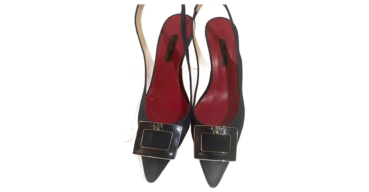 Zapato destalonado Carolina Herrera Azul 