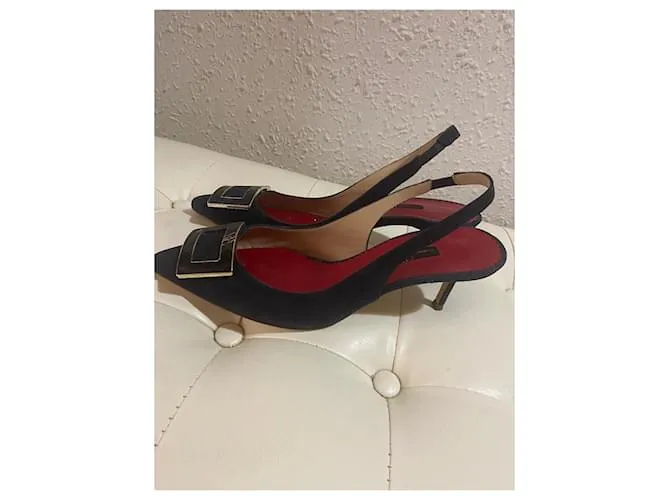 Zapato destalonado Carolina Herrera Azul 