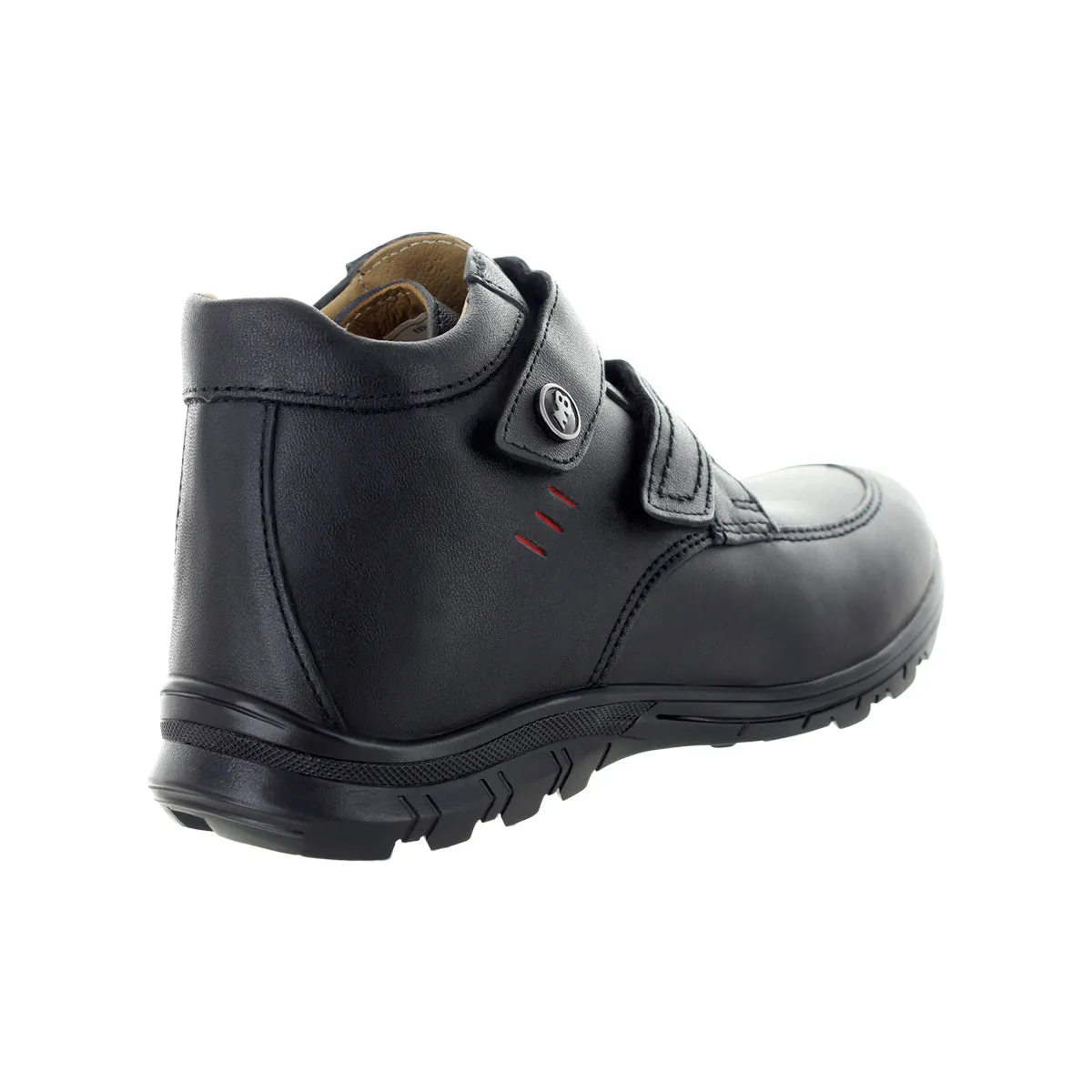 Zapato Escolar Con Doble Velcro De Piel Para Nio