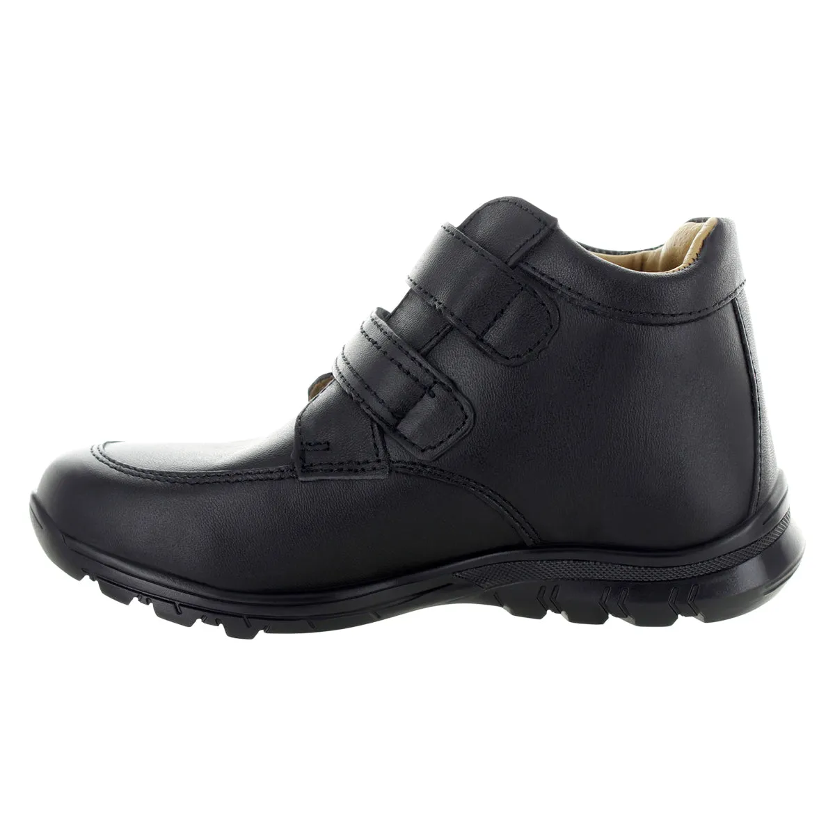 Zapato Escolar Con Doble Velcro De Piel Para Nio