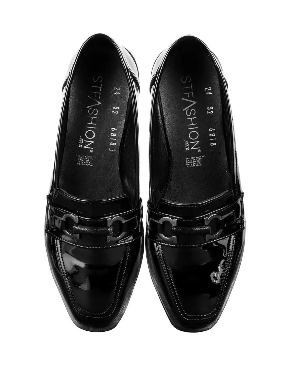 Zapato Mujer Mocasin Vestir Negro Stfashion 04604102