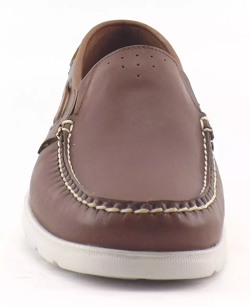 Zapato Nautico Mocasin Ringo Deck 01 Hombre Cuero Carg