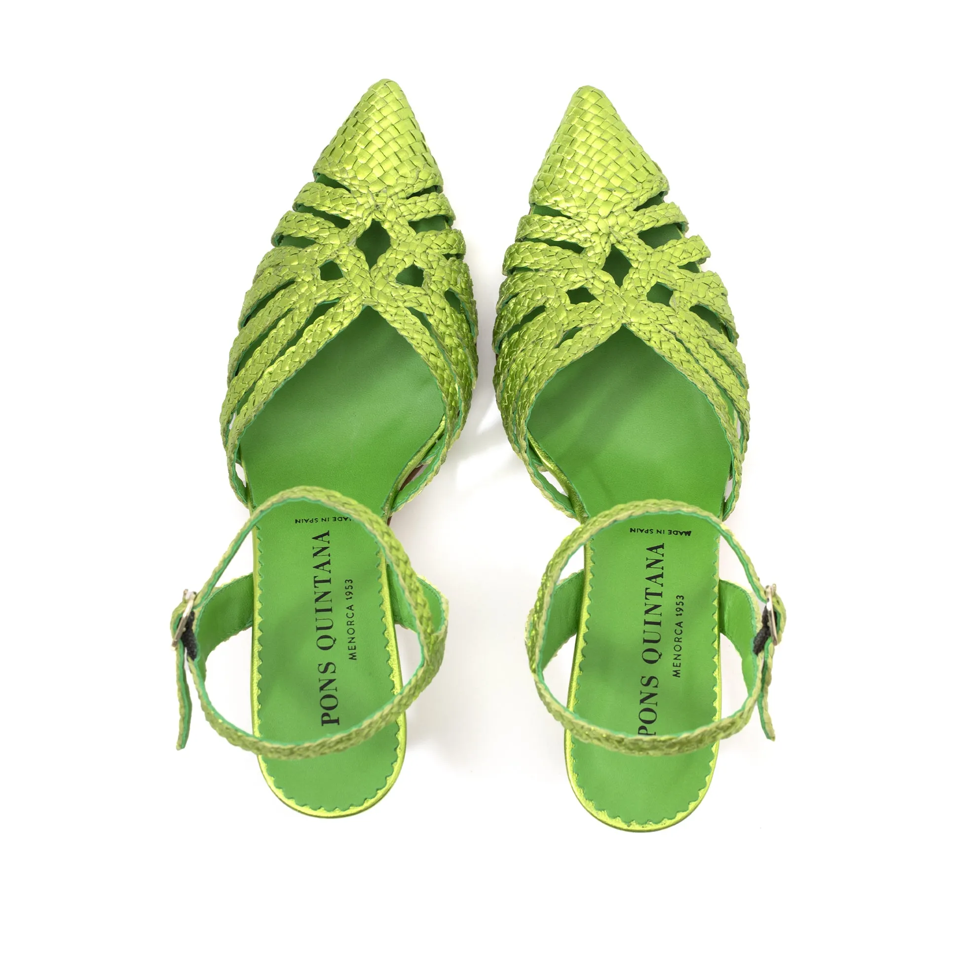 ZAPATO TACON MORITZ METAL MANZANA