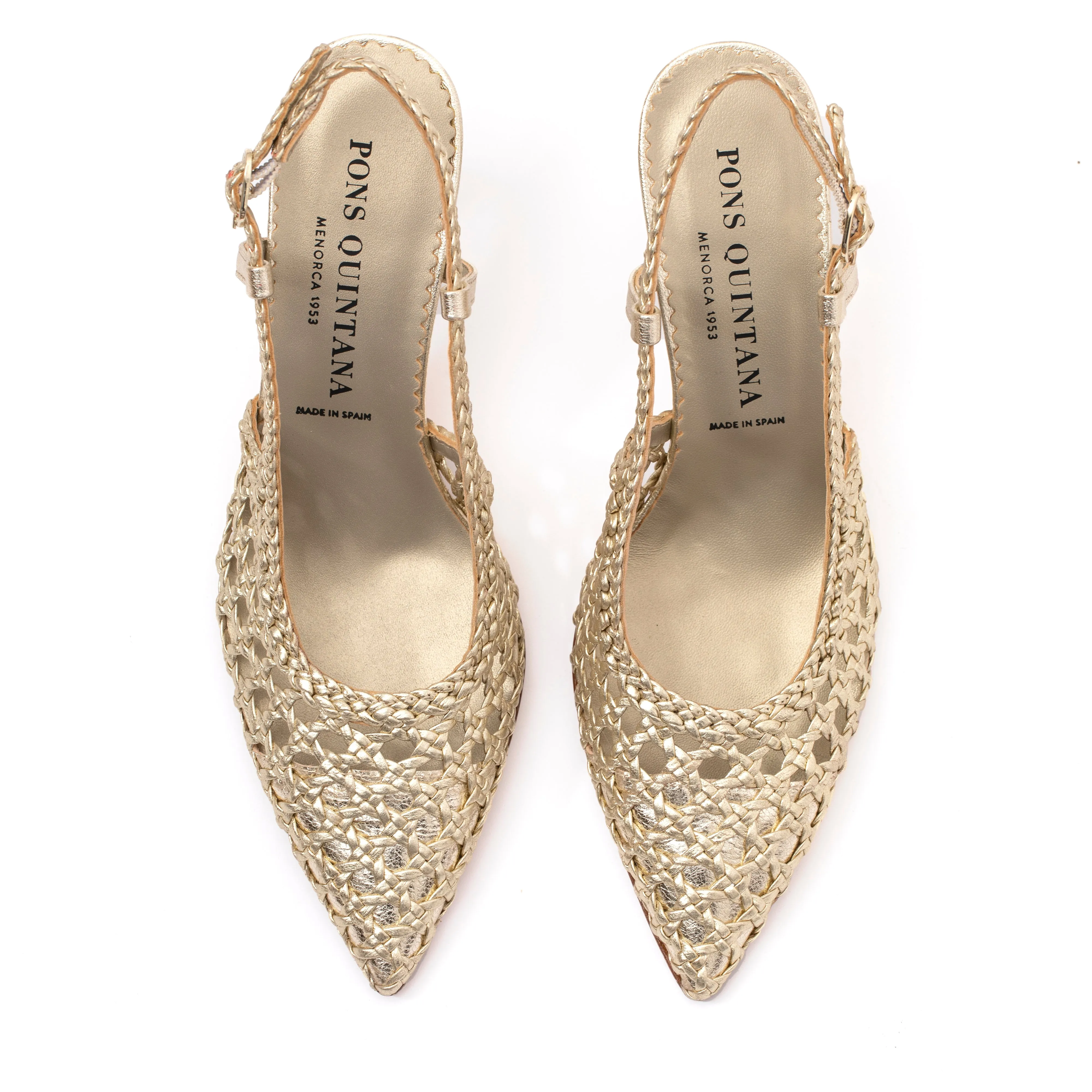 ZAPATO TACON MORITZ METAL PLATINO