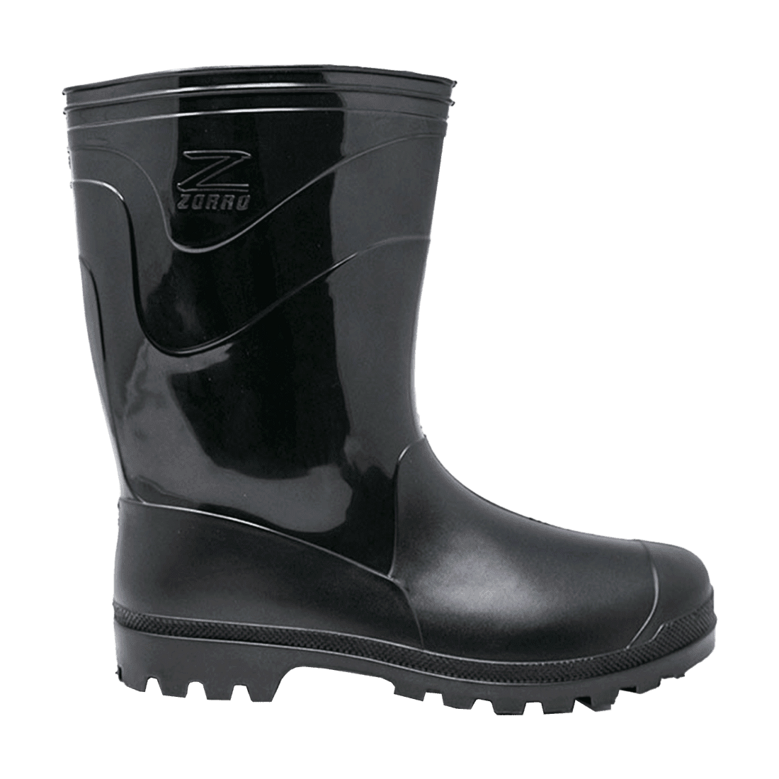 ZORRO PPHU201504.5 TALLA 36 PAR DE BOTAS PVC ANTIDESLIZANTES FORRO INTERNO ANTIBACTERIAL NEGRAS ALTAS